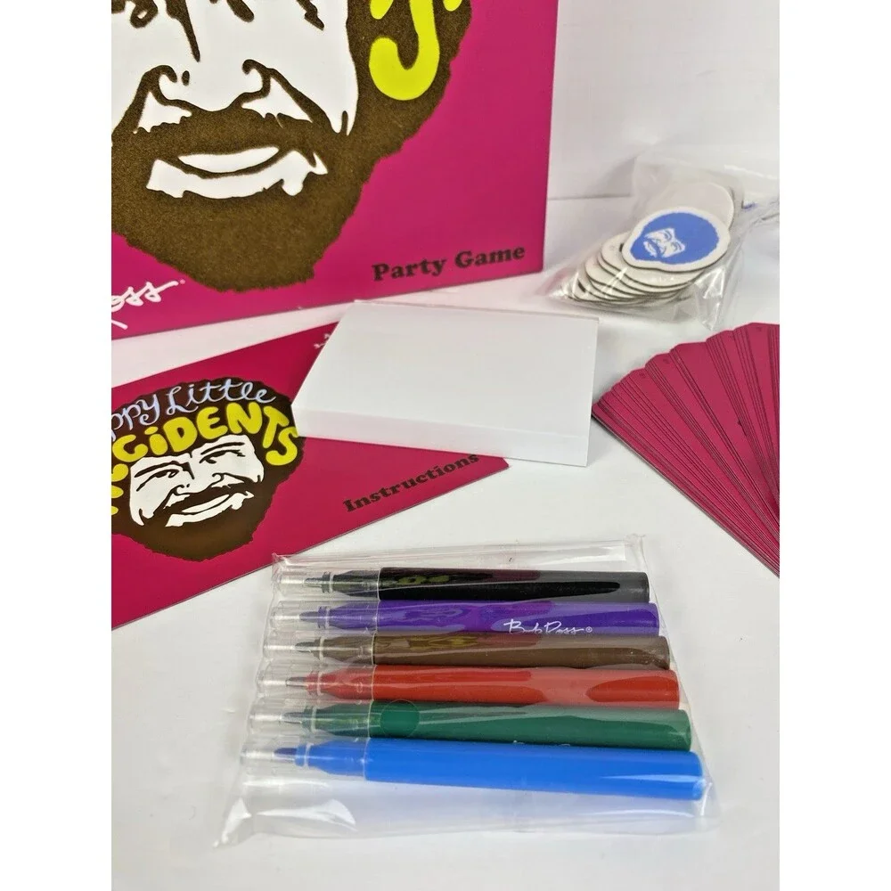Bob Ross HAPPY LITTLE ACCIDENTS Drawing Party Game Ages 10+ BRAND NEW (2018)